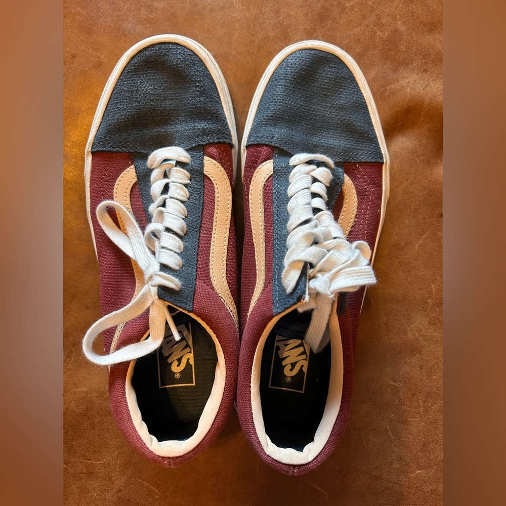Vans Burgundy and Navy Sneakers